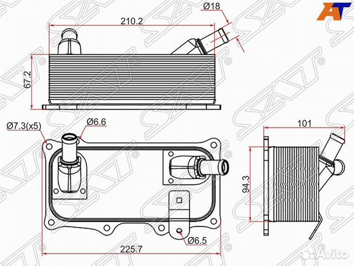 Радиатор масляный porsche cayenne 02