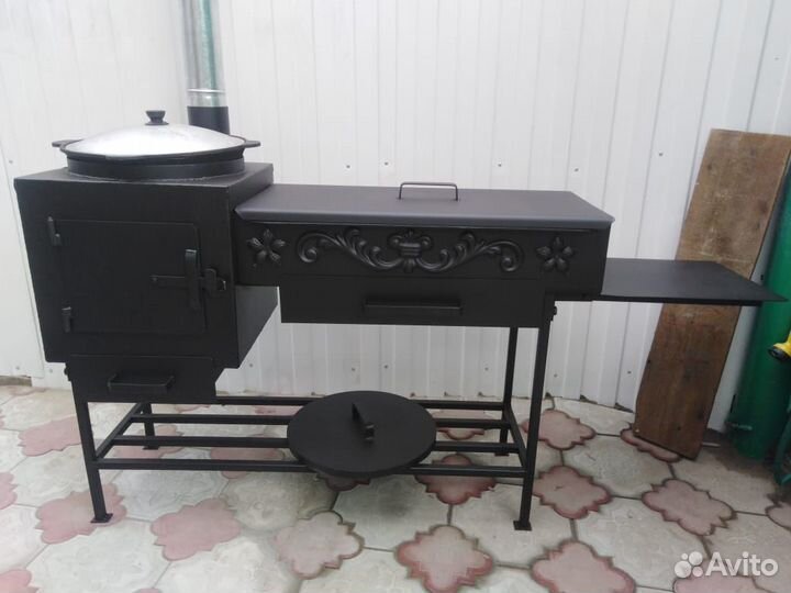 Мангал - казан 4 мм с декором