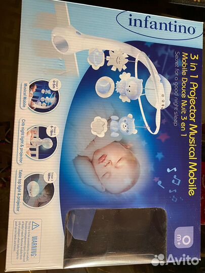 Мобиль на кроватку с проектором Infantino 3в1