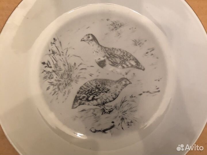 Гдр Kahla 12 Тарелок «Охота