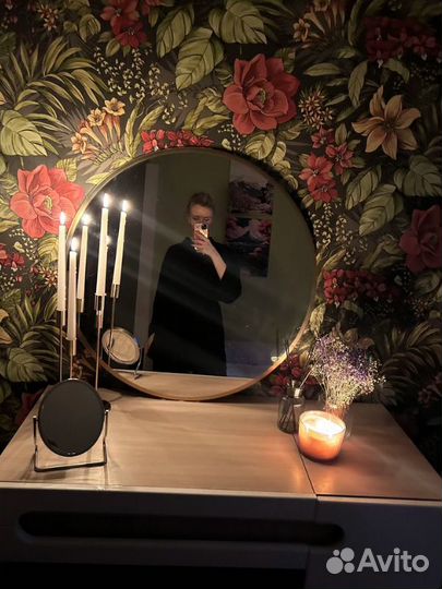 Зеркало с подсветкой круглое