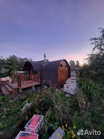 Баня бочка и квадро под ключ