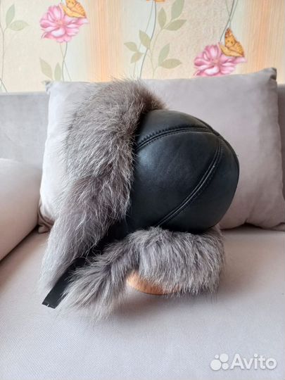 Шапка ушанка из натуральной кожи