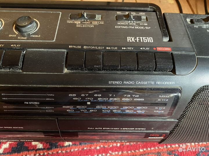 Магнитофон panasonic rx-ft510