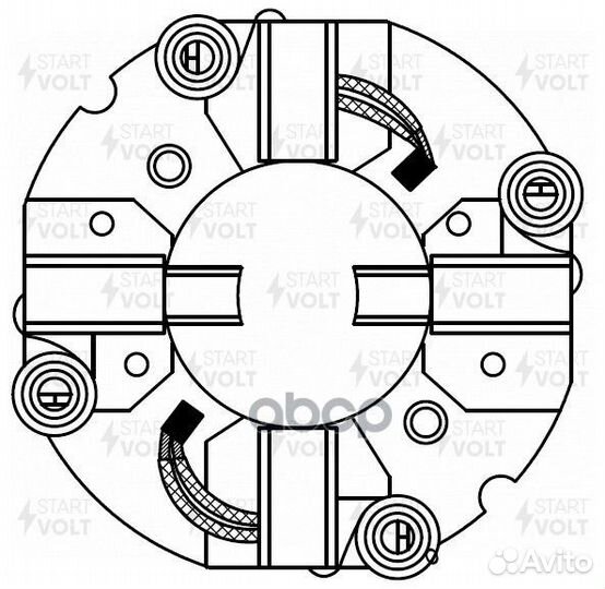 Узел щеточный стартера газ,паз,Урал,маз с дв