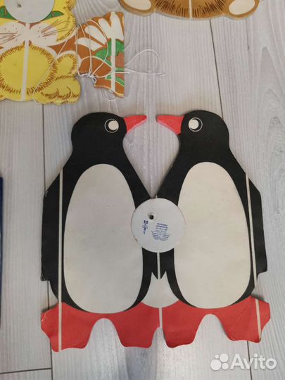 Большая бумажная гирлянда на ёлку СССР 6 штук