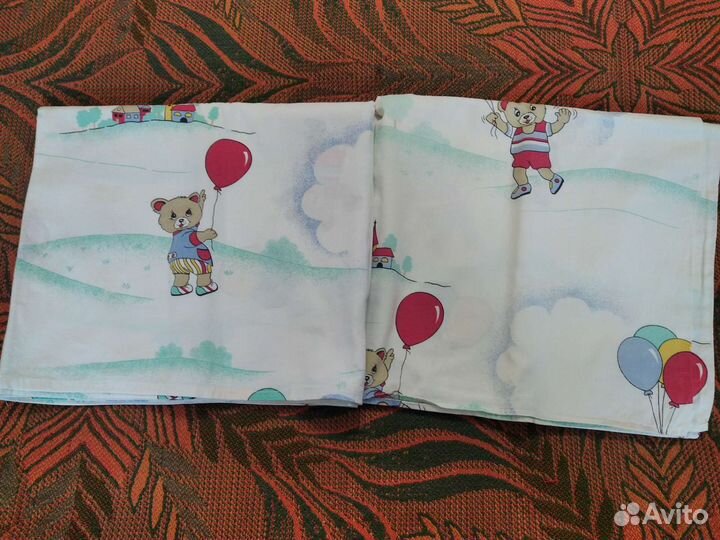 Детский комплект пастельного белья б/у