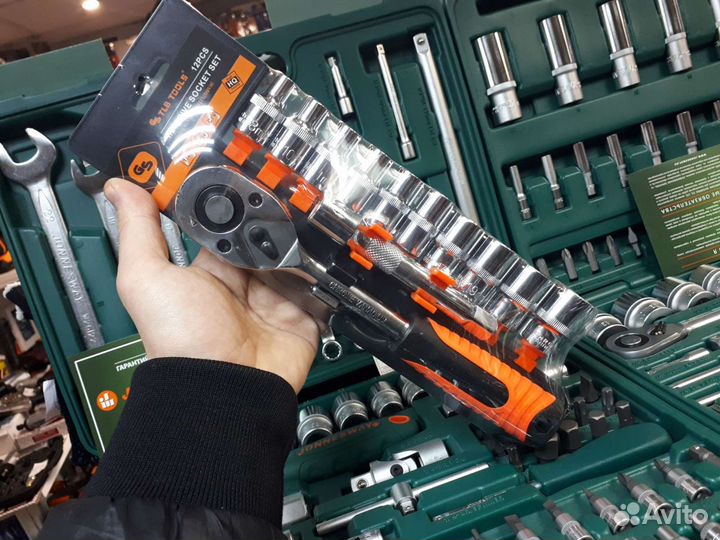 Набор головок с трещоткой 1/2