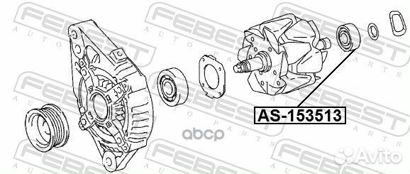 Подшипник генератора AS153513 Febest