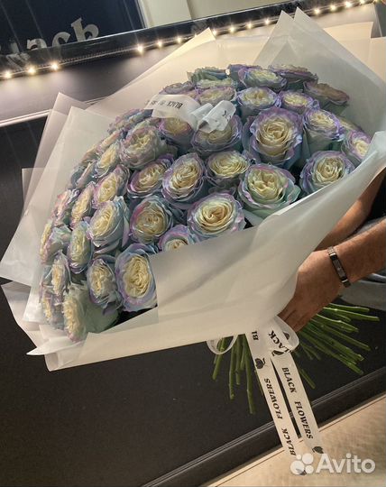 Синие розы букет Новороссийск