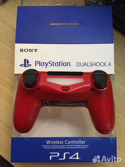 Геймпад для PS4, Dualshock 4 V.2 оригинал красный