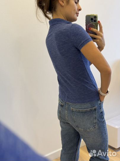 Поло Lacoste 34 темно-синее