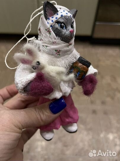 Ватные елочные игрушки