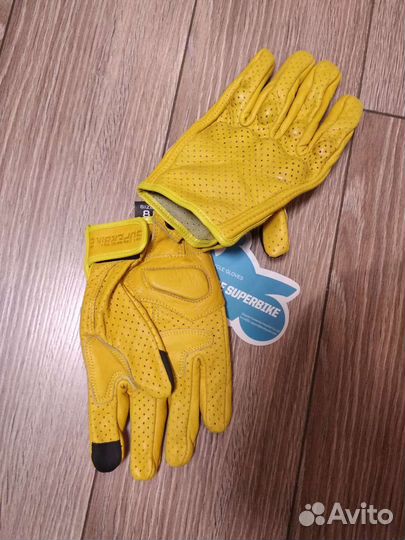 Перчатки мото кожаные перфорированные