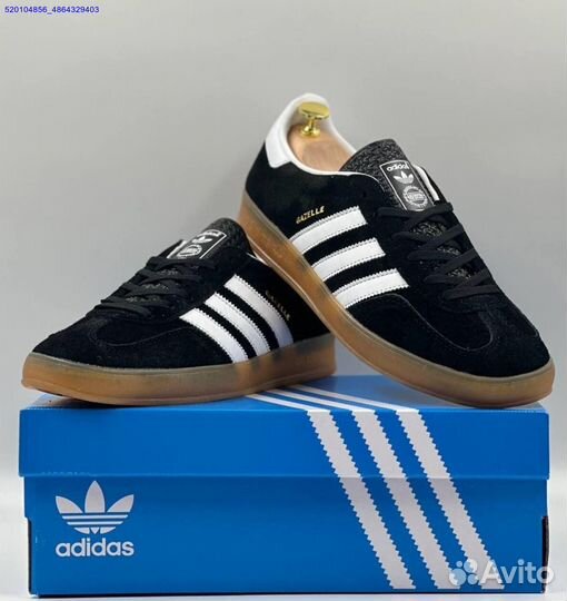 Кроссовки Adidas Gazelle Black (Арт.19863)