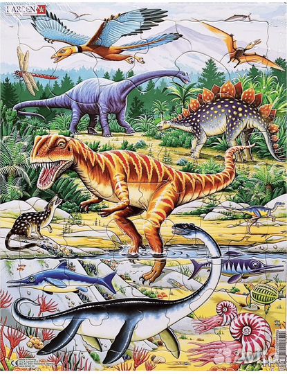 Пазл Larsen Динозавры 35 деталей