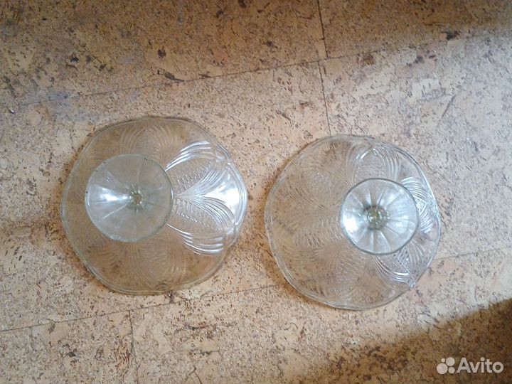Вазы фруктовницы на ножке стекло СССР