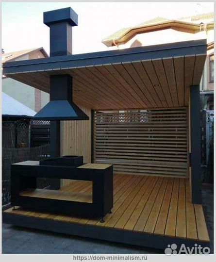 Беседка с мангалом