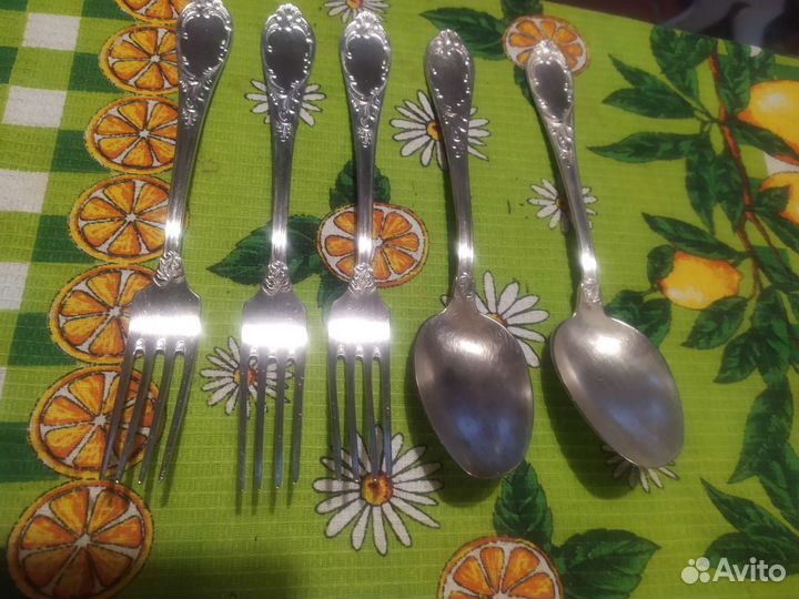 Мельхиор. Вилки, ложки, стопки