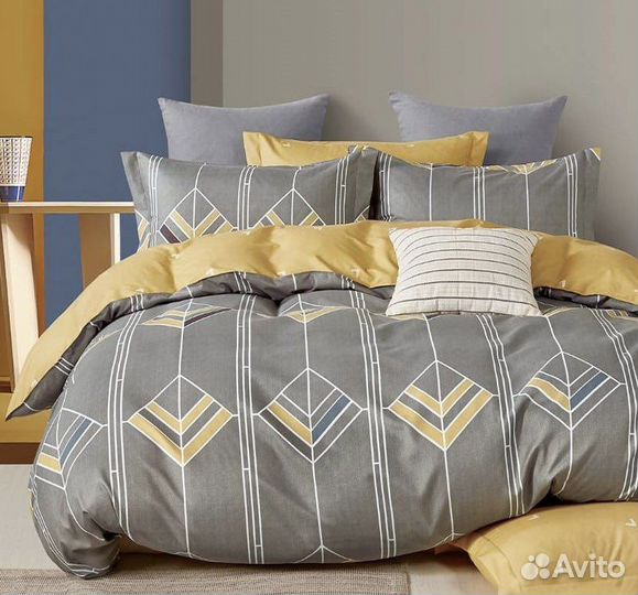 Постельное Boris 2 спальное на резинке сатин