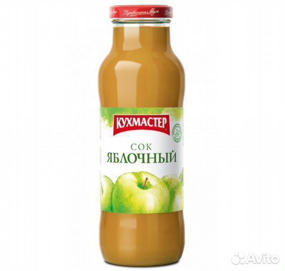 Опт - Сок Кухмастер Яблочный с мякотью 700мл