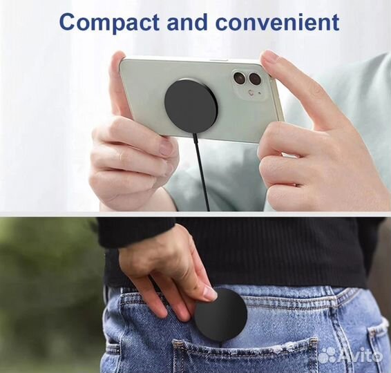 Магнитное беспроводное зарядное устройс. для Apple