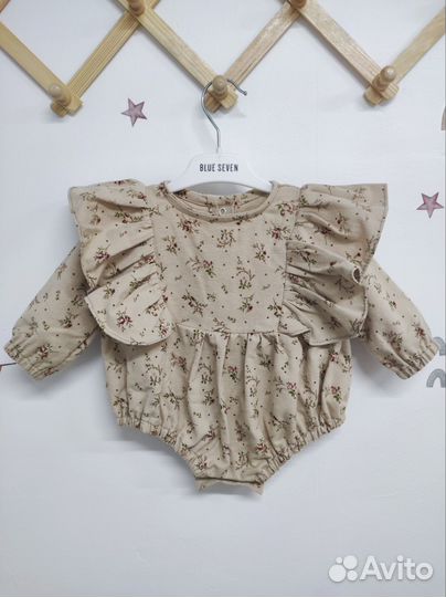 Ромпер для девочки из фланели