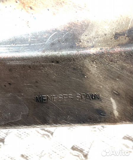 Антикварный большой поднос медь серебрение Испания