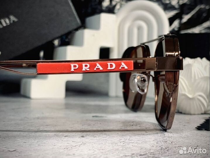 Очки Prada Aviator коричневые