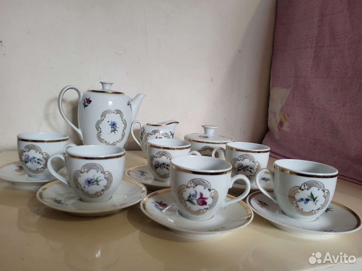 Кофейный сервиз ГДР на 6 персон