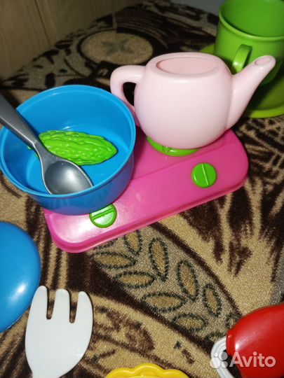 Игрушечная посуда и еда пакетом