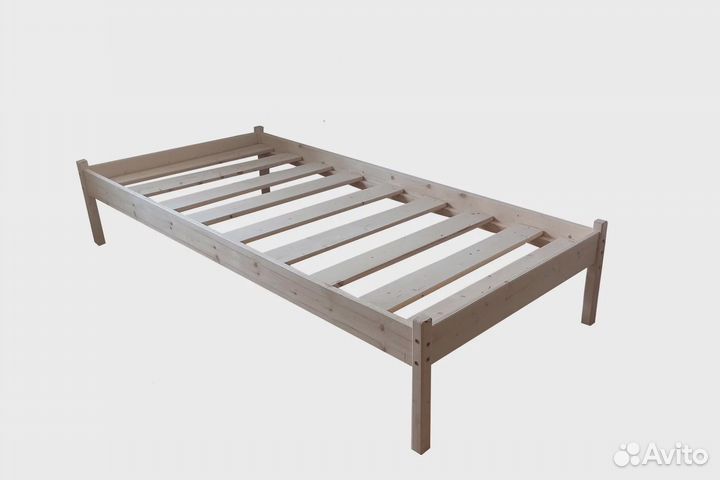 Кровать односпальная из массива 