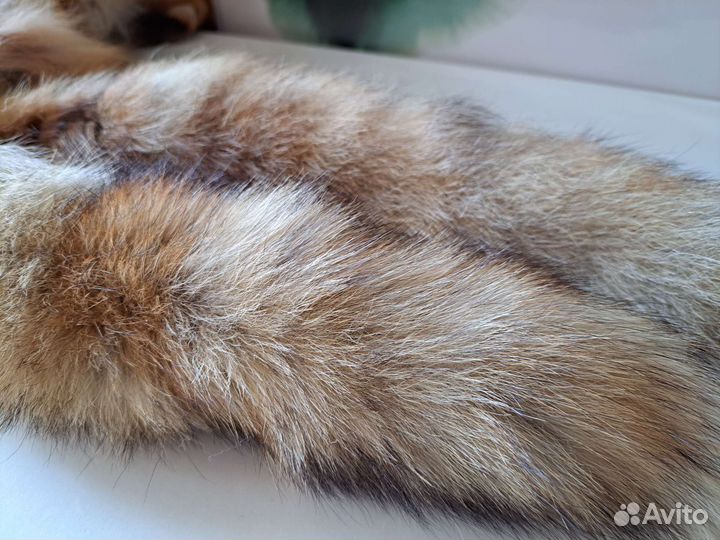 Шкурка лисы мех хвост 2 шт