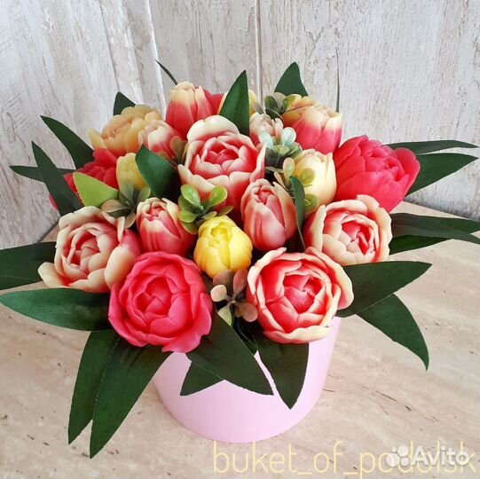 Букет цветов из мыла 8 марта