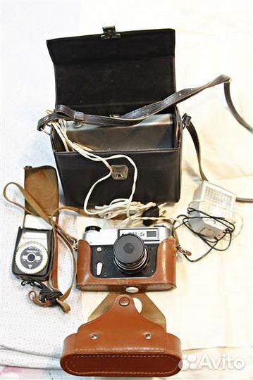 Фотоаппарат Фэд 5в с вспышкой и экспонометр(набор