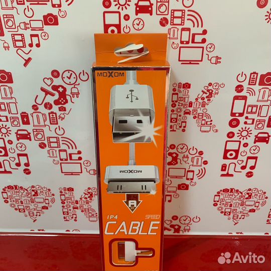 USB Кабель Moxom сс-08 (iPhone 4 (1м) ш2