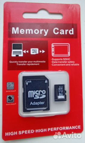 Карта памяти micro SD 128GB + SD адаптер