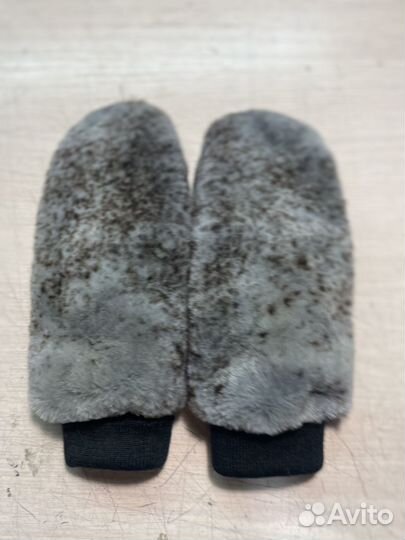 Варежки норковые женские в стили 