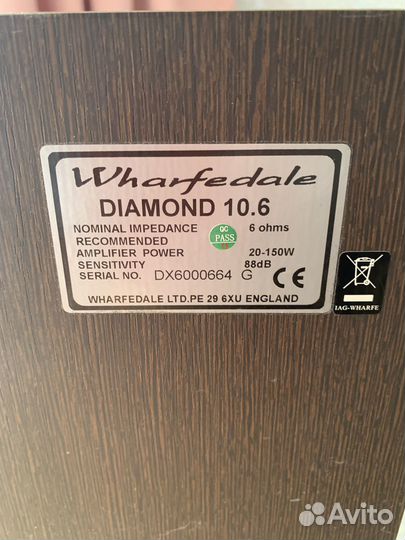 Колонки напольные Wharfedale Diamond 10.6
