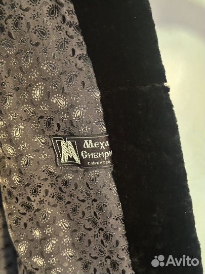 Шуба мутоновая с воротником из норки