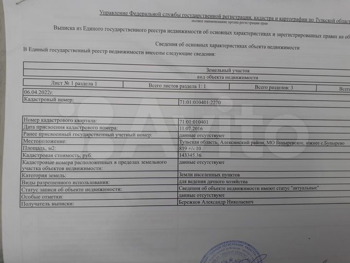 Участок 1,28 га (ИЖС)