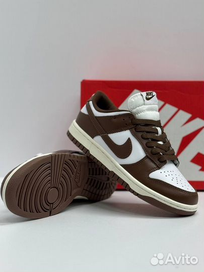 Кроссовки Nike dunk коричневые 8