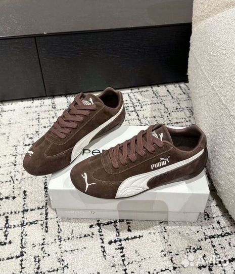 Кроссовки puma speedcat коричневые