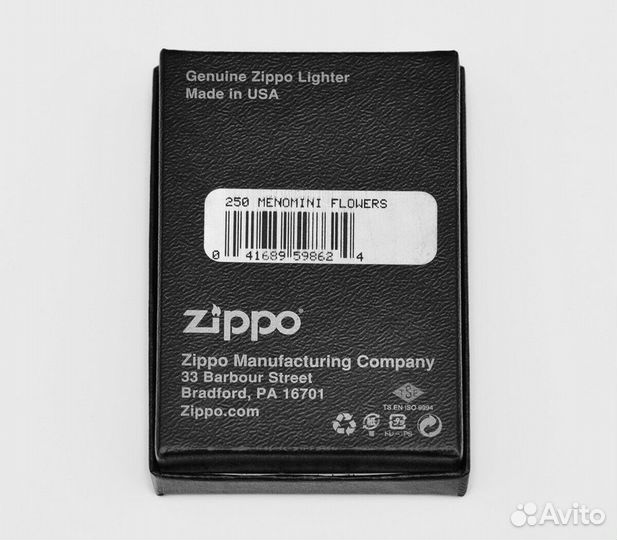 Зажигалка Zippo 250 Menomini Flowers Оригинал