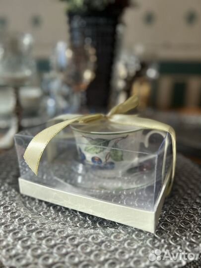 Чайная пара новая фарфор