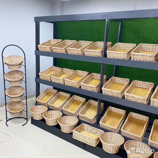 Ценникодержатели и плетеные корзины для магазинов
