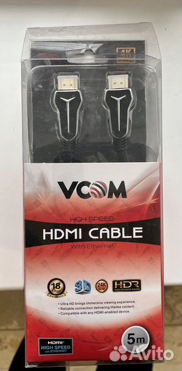 Кабель vcom hdmi 2.0 5 метров (CG579)