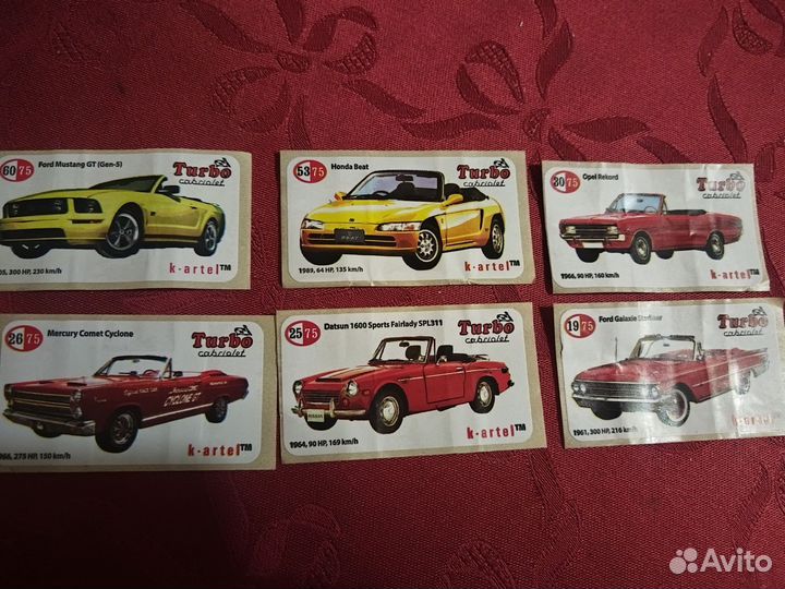 Наклейки turbo cabriolet