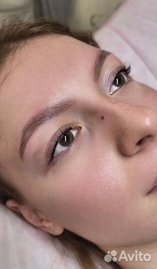 Ламинирование ресниц, оформление бровей