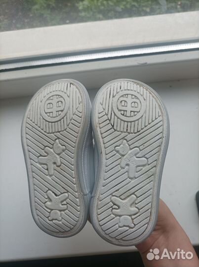 Кеды детские белые для девочки 22 размер